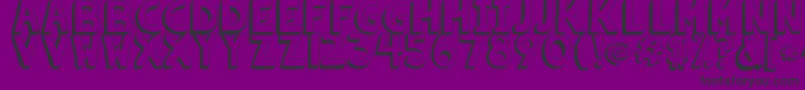フォントKgsummersunshineshadow – 紫の背景に黒い文字