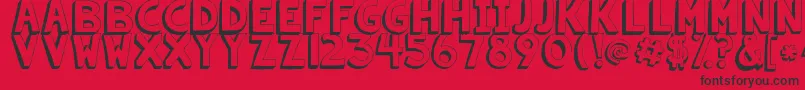 Kgsummersunshineshadow Font – Black Fonts on Red Background