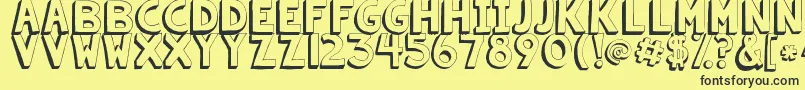Kgsummersunshineshadow-Schriftart – Schwarze Schriften auf gelbem Hintergrund