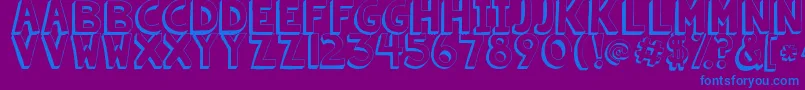 Kgsummersunshineshadow-fontti – siniset fontit violetilla taustalla