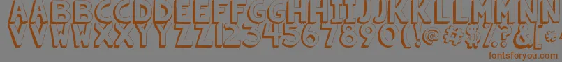 Шрифт Kgsummersunshineshadow – коричневые шрифты на сером фоне
