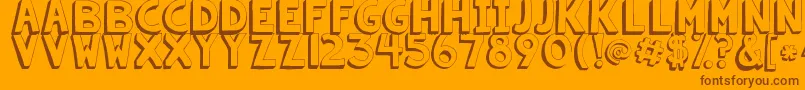 Шрифт Kgsummersunshineshadow – коричневые шрифты на оранжевом фоне