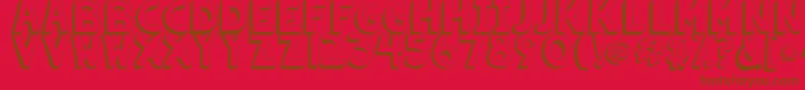 Kgsummersunshineshadow Font – Brown Fonts on Red Background