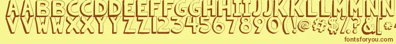 Kgsummersunshineshadow Font – Brown Fonts on Yellow Background