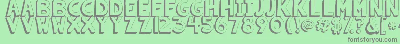 Czcionka Kgsummersunshineshadow – szare czcionki na zielonym tle