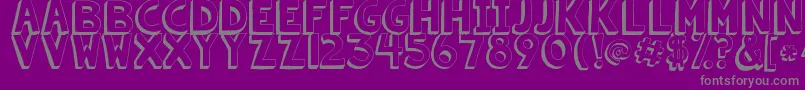 フォントKgsummersunshineshadow – 紫の背景に灰色の文字