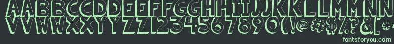 Kgsummersunshineshadow Font – Green Fonts on Black Background