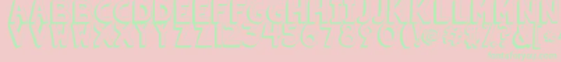 Kgsummersunshineshadow Font – Green Fonts on Pink Background
