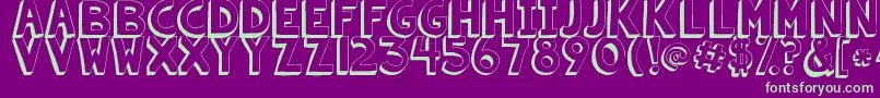 Kgsummersunshineshadow Font – Green Fonts on Purple Background
