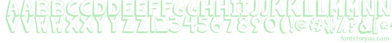 Шрифт Kgsummersunshineshadow – зелёные шрифты на белом фоне