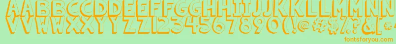 Kgsummersunshineshadow-fontti – oranssit fontit vihreällä taustalla