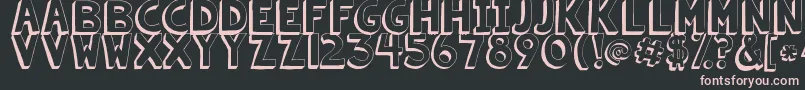 フォントKgsummersunshineshadow – 黒い背景にピンクのフォント