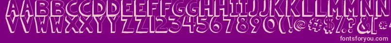 Kgsummersunshineshadow-Schriftart – Rosa Schriften auf violettem Hintergrund