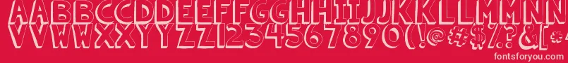 Шрифт Kgsummersunshineshadow – розовые шрифты на красном фоне
