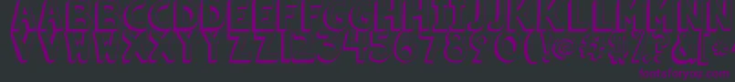 Шрифт Kgsummersunshineshadow – фиолетовые шрифты на чёрном фоне