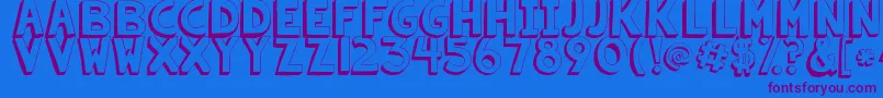 Kgsummersunshineshadow-fontti – violetit fontit sinisellä taustalla