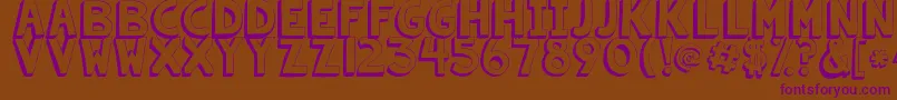 Kgsummersunshineshadow Font – Purple Fonts on Brown Background