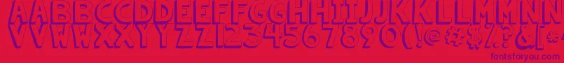 Kgsummersunshineshadow Font – Purple Fonts on Red Background