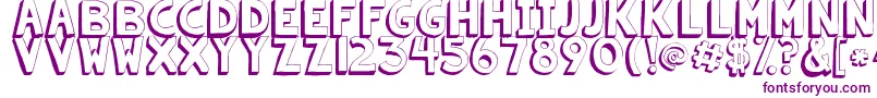 フォントKgsummersunshineshadow – 白い背景に紫のフォント