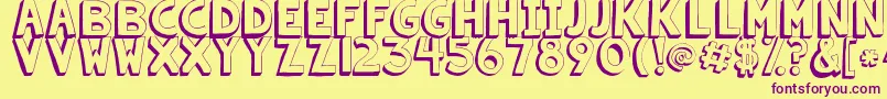Kgsummersunshineshadow Font – Purple Fonts on Yellow Background