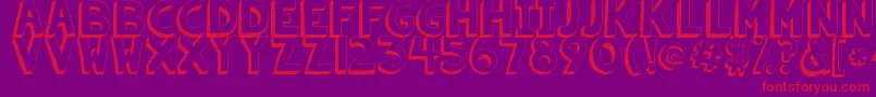 Kgsummersunshineshadow-fontti – punaiset fontit violetilla taustalla