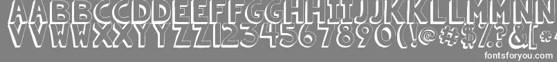 フォントKgsummersunshineshadow – 灰色の背景に白い文字
