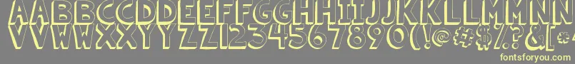 Kgsummersunshineshadow-Schriftart – Gelbe Schriften auf grauem Hintergrund