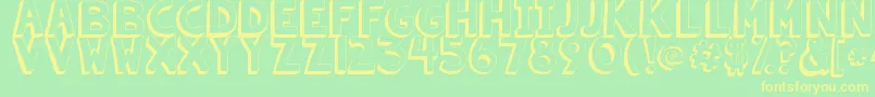 Kgsummersunshineshadow Font – Yellow Fonts on Green Background