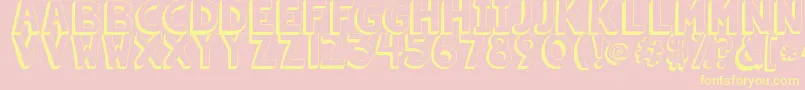 Шрифт Kgsummersunshineshadow – жёлтые шрифты на розовом фоне