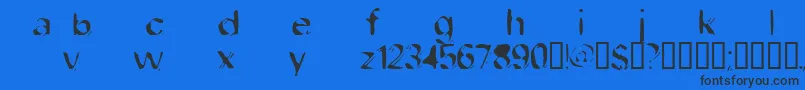 DobFiletype Font – Black Fonts on Blue Background