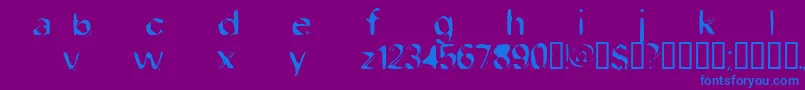 DobFiletype Font – Blue Fonts on Purple Background