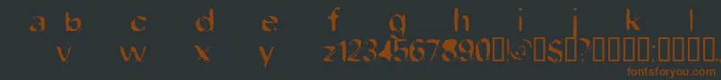 DobFiletype Font – Brown Fonts on Black Background