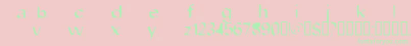 DobFiletype Font – Green Fonts on Pink Background