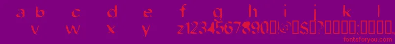 DobFiletype Font – Red Fonts on Purple Background