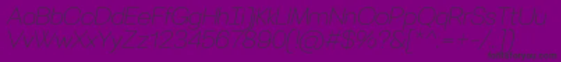 VillerayroundedThinitalic Font – Black Fonts on Purple Background