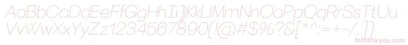 Fonte VillerayroundedThinitalic – fontes cor-de-rosa