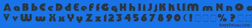 CollinsNormal Font – Black Fonts on Blue Background