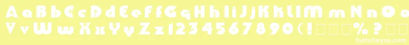 CollinsNormal Font – White Fonts on Yellow Background