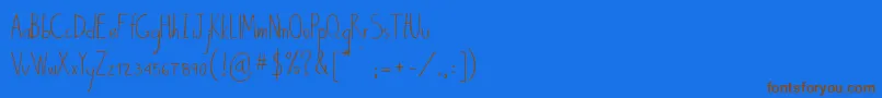 En savoir plus sur la police ByPeopleHandwritten Police ByPeopleHandwritten – polices brunes sur fond bleu