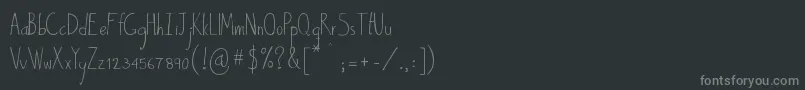 ByPeopleHandwritten Font – Gray Fonts on Black Background