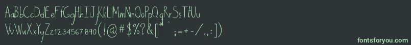Шрифт ByPeopleHandwritten – зелёные шрифты на чёрном фоне