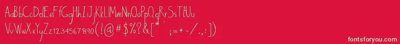 フォントByPeopleHandwritten – 赤い背景に緑の文字