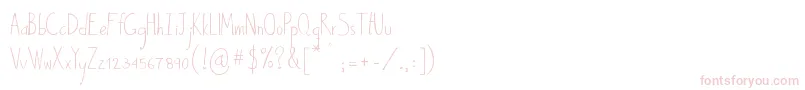 ByPeopleHandwritten-Schriftart – Rosa Schriften auf weißem Hintergrund