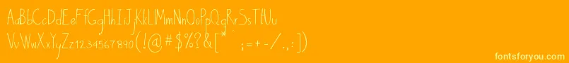 Police ByPeopleHandwritten – polices jaunes sur fond orange
