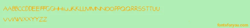 EfontlutionPart3 Font – Orange Fonts on Green Background