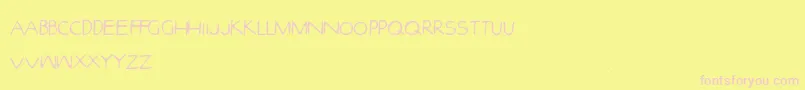 EfontlutionPart3 Font – Pink Fonts on Yellow Background