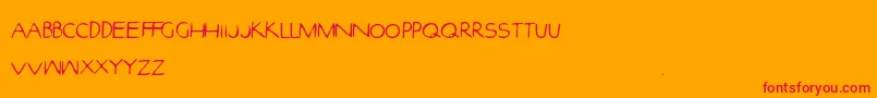 EfontlutionPart3-Schriftart – Rote Schriften auf orangefarbenem Hintergrund