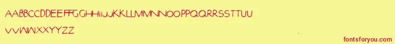 EfontlutionPart3 Font – Red Fonts on Yellow Background