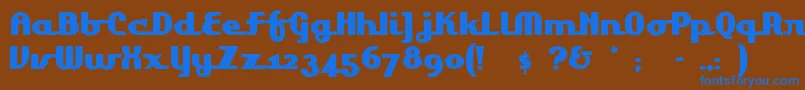 フォントLakeshoredrive – 茶色の背景に青い文字