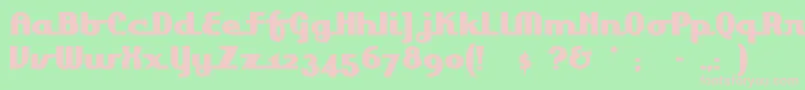 Lakeshoredrive Font – Pink Fonts on Green Background